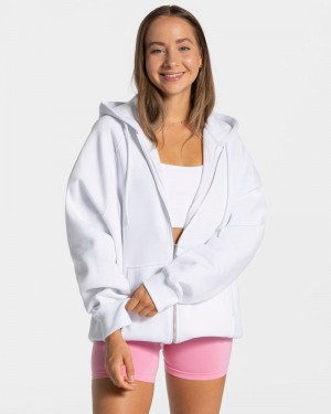 Dámské Bundy Teveo Candy Oversized Bílé | IJQ-9873