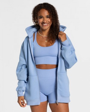 Dámské Bundy Teveo Statement Oversized Blankyt | VLH-3246