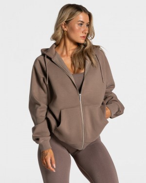 Dámské Bundy Teveo Statement Oversized Béžový | BMR-6577