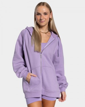 Dámské Bundy Teveo Statement Oversized Fialové | ZVN-1173