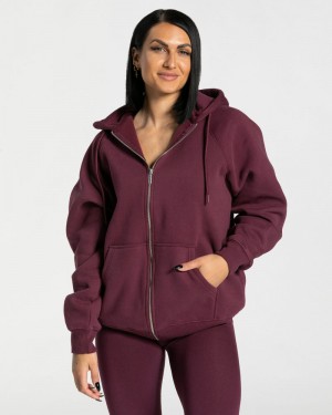 Dámské Bundy Teveo Statement Oversized Fialové | ADN-0278