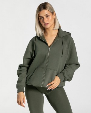 Dámské Bundy Teveo Statement Oversized Hnědožlutý | TPJ-3696