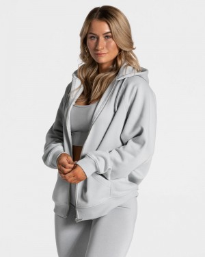 Dámské Bundy Teveo Statement Oversized Světle Šedé | XIF-6919