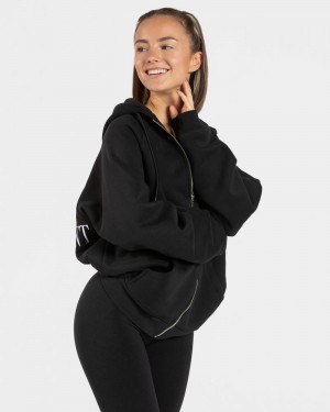 Dámské Bundy Teveo Statement Oversized Černé | BWF-3925