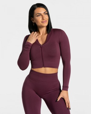 Dámské Bundy Teveo Statement Zip Fialové | HCT-4601