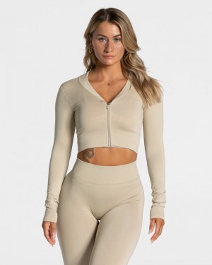Dámské Bundy Teveo Statement Zip Hnědé | JTH-0480
