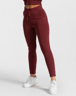 Dámské Kalhoty Jogger Teveo Classic Vínové Červené | UCP-7302