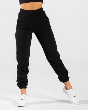 Dámské Kalhoty Jogger Teveo Iconic Oversized Černé | GFV-1314