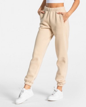 Dámské Kalhoty Jogger Teveo Iconic Oversized Béžový | EKR-3876