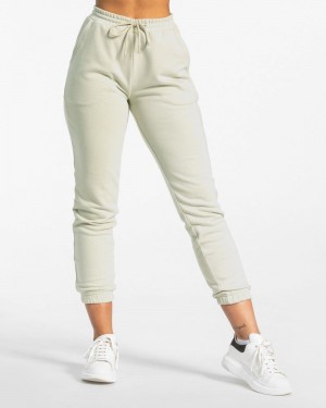 Dámské Kalhoty Jogger Teveo Oversized Olivy Zelené | FOY-4545
