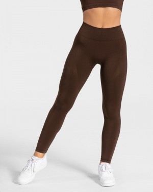 Dámské Legíny Teveo Charming Scrunch Hnědé | AIN-4318