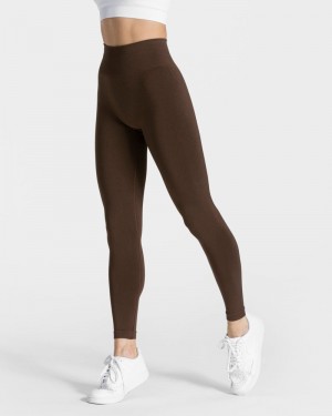 Dámské Legíny Teveo Classy Tmavě Hnědé | PTN-6089