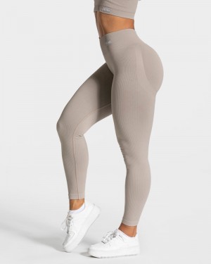 Dámské Legíny Teveo Elegantní Scrunch Šedé | YMV-6905