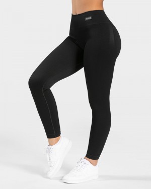 Dámské Legíny Teveo Elegantní Scrunch Černé | WNJ-9385