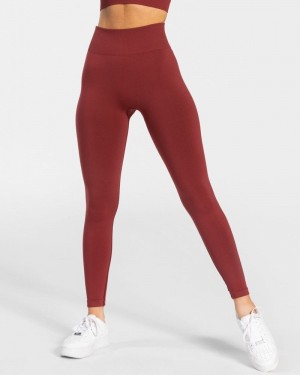 Dámské Legíny Teveo Timeless Scrunch Vínové Červené | GOF-8976