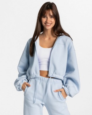 Dámské Mikina s Kapucí Teveo Iconic Oversized Zip Blankyt | CNL-6611