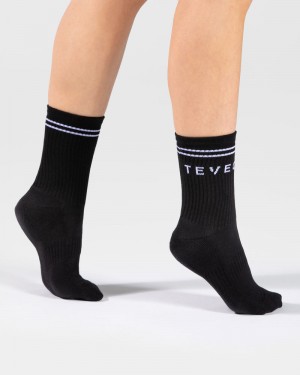 Dámské Ponožky Teveo Crew (2pcs) Černé | BCM-5500