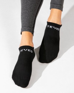 Dámské Ponožky Teveo Sportovní (2pcs) Černé | FWG-3824