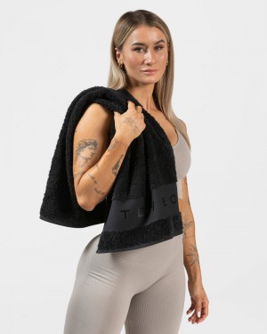 Dámské Ručník Teveo Fitness Černé | YWI-3852