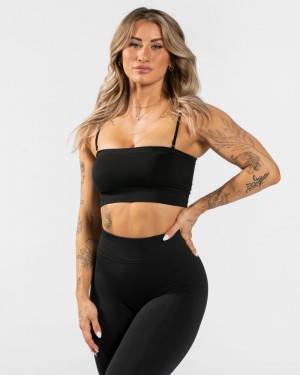 Dámské Sportovní Podprsenka Teveo Everyday Bandeau Černé | AHS-2953