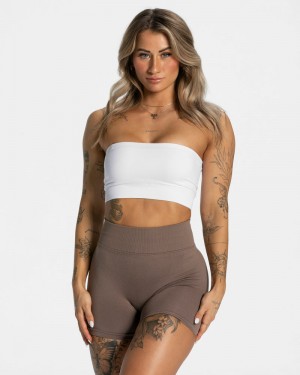Dámské Sportovní Podprsenka Teveo Everyday Bandeau Bílé | YYX-2825
