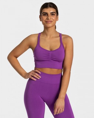 Dámské Sportovní Podprsenka Teveo Timeless Scrunch Fialové | FBF-3342