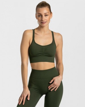 Dámské Sportovní Podprsenka Teveo Timeless Scrunch Hnědožlutý | HMY-6353