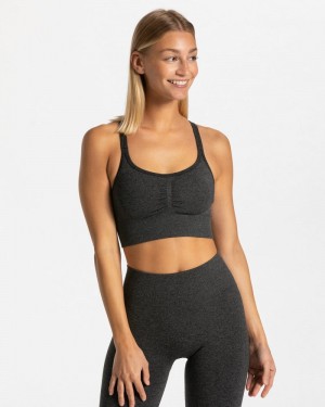 Dámské Sportovní Podprsenka Teveo Timeless Scrunch Tmavě Šedé | JSG-1038