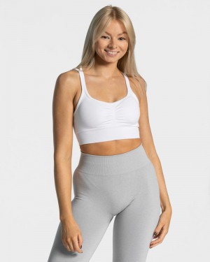 Dámské Sportovní Podprsenka Teveo Timeless Scrunch Bílé | LEL-1000