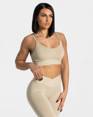 Dámské Sportovní Podprsenka Teveo V-shape Hnědé | GLM-2737