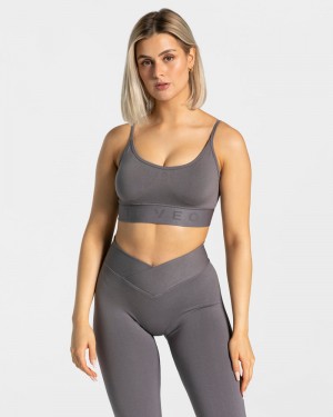 Dámské Sportovní Podprsenka Teveo V-shape Tmavě Šedé | IEA-0143