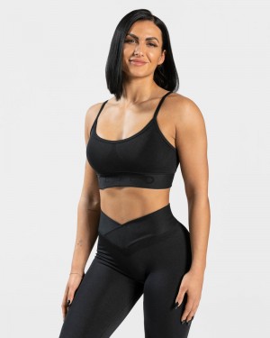 Dámské Sportovní Podprsenka Teveo V-shape Černé | VCU-6055