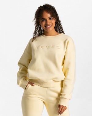 Dámské Svetr Teveo Iconic Oversized Žluté | NYM-3624