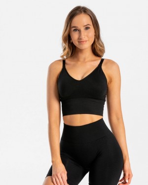 Dámské Topy Teveo Essential V-top Černé | VDE-3463