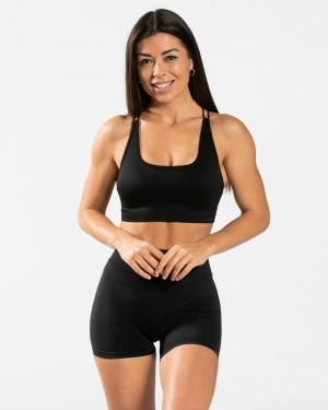 Dámské Topy Teveo Everyday Backless Černé | RYR-8197
