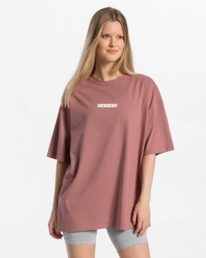 Dámské Tričko Teveo Iconic Oversized Berry | LKN-3953