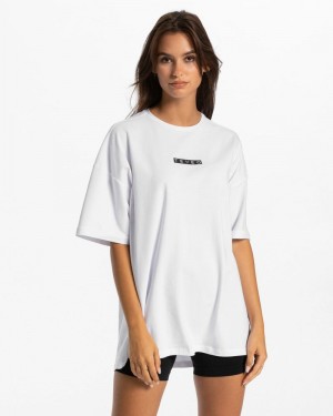 Dámské Tričko Teveo Iconic Oversized Bílé | DET-3770