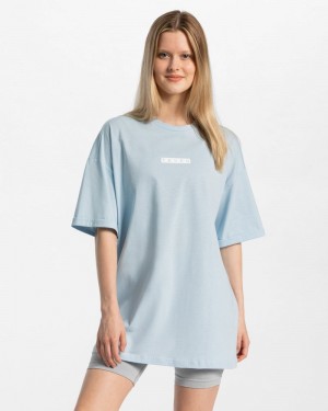 Dámské Tričko Teveo Iconic Oversized Blankyt | FXE-0619