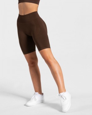 Dámské Šortky Teveo Charming Scrunch Hnědé | BTF-1299