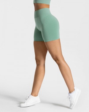 Dámské Šortky Teveo Timeless Scrunch Olivy Zelené | XZI-5597