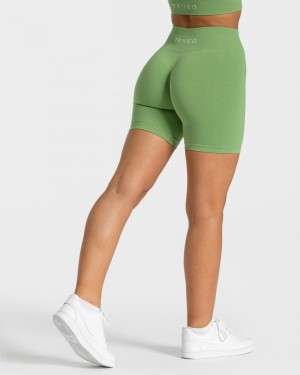 Dámské Šortky Teveo Timeless Scrunch Olivy Zelené | IMZ-2561